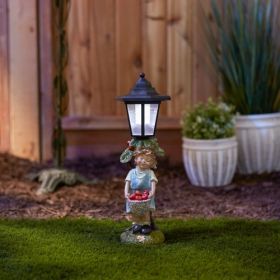 Apple Basket Solar Street Light Statue