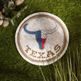 TEXAS PROUD STEPPING STONE - TEXAS LONGHORN FLAG